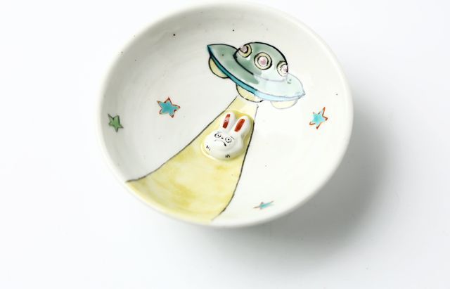 松浦ナオコ 22 UFOうさぎ文平盃 ｜ 暮らしのうつわ花田 和食器 通販