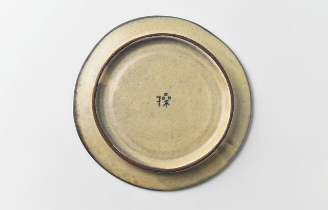 矢島操 11B 灰釉墨絵皿 ｜ 暮らしのうつわ花田 和食器 通販