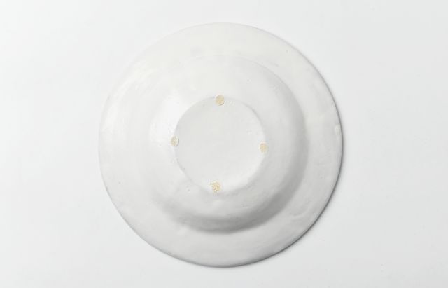 安部太一 24A 白釉色絵リム皿小深（高台なし）【202605】 ｜ 暮らしの