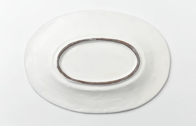 安部太一 6C 白釉色絵オーバル皿【202605】 ｜ 暮らしのうつわ花田 和