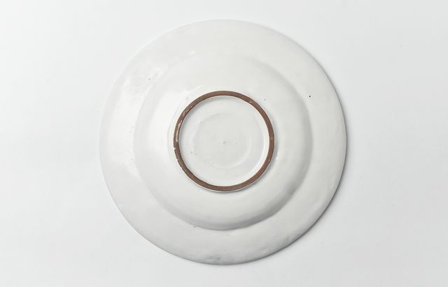 安部太一 8H 白釉色絵リム皿大【202605】 ｜ 暮らしのうつわ花田 和
