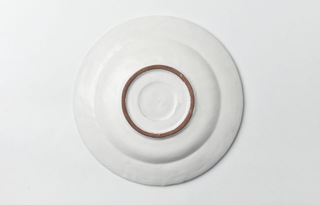 安部太一 8I 白釉色絵リム皿大【202605】 ｜ 暮らしのうつわ花田 和