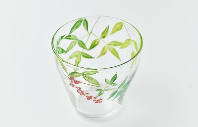 山崎葉 南天 グラスB ｜ 暮らしのうつわ花田 和食器 通販