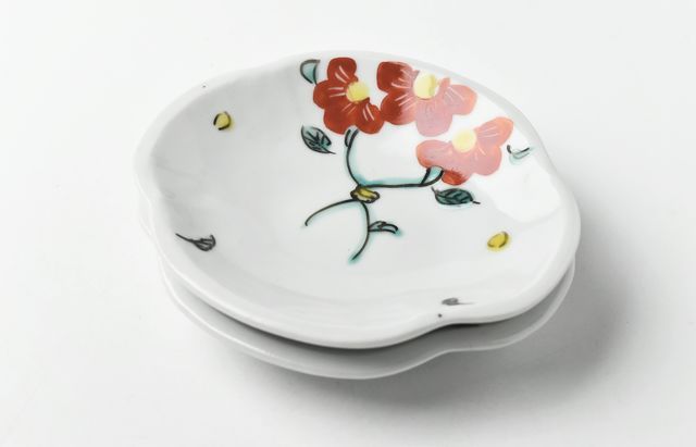 九谷青窯 49 色絵木瓜小皿 ｜ 暮らしのうつわ花田 和食器 通販