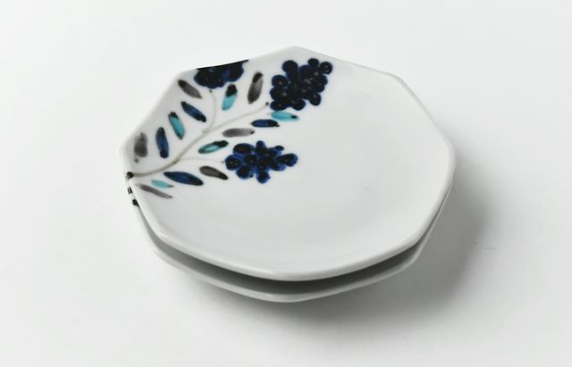 九谷青窯 54 色絵八角小皿 ｜ 暮らしのうつわ花田 和食器 通販