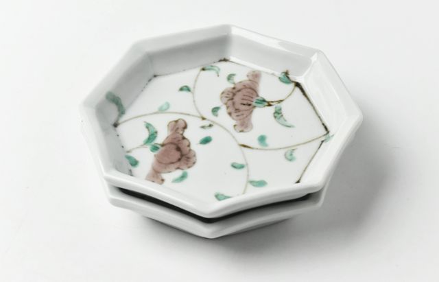 九谷青窯 58 色絵花八角小皿 ｜ 暮らしのうつわ花田 和食器 通販