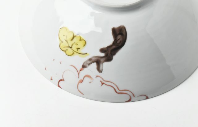 中鉢 花文様 色絵付け ニュウ 窯傷 丼 直し 中国骨董 椀 九谷青窯 160 赤花7寸鉢 ｜ 暮らしのうつわ花田 和食器 通販