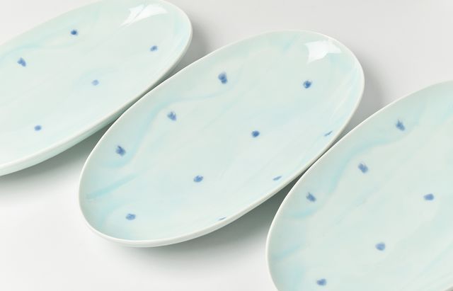 青白磁皿、鉢ほか4点 青白磁鉢（IH-045） 作家「市川博一」
