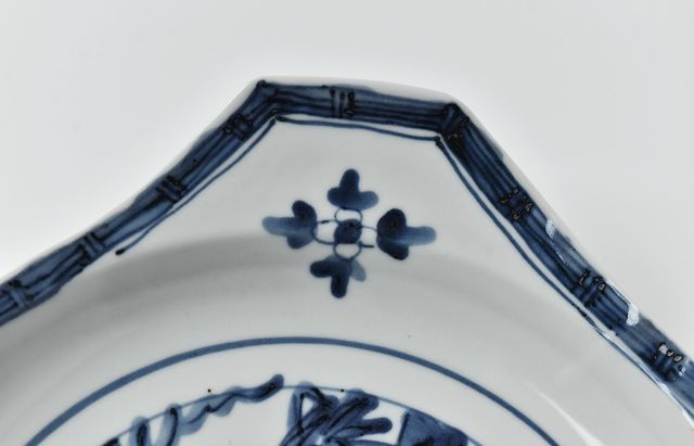 北野敏一（犀ノ音窯） 花鳥文四方切大皿 ｜ 暮らしのうつわ花田 和食器