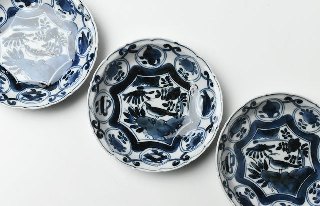 スリムシェイデイ　京焼　染付芙蓉手輪花小鉢　10客　新品未使用　和鳳作 スリムシェイデイ様専用 京焼 染付芙蓉手輪花小鉢 10客