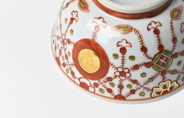 海野裕 金彩赤玉瓔珞文向付 ｜ 暮らしのうつわ花田 和食器 通販