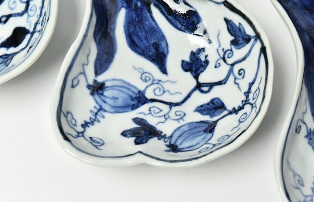 山本恭代 20 染付茄子形向付 ｜ 暮らしのうつわ花田 和食器 通販