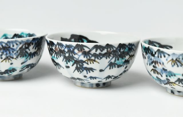 山本恭代 色絵竹文飯碗 ｜ 暮らしのうつわ花田 和食器 通販