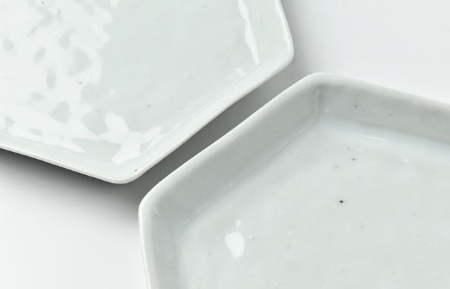 中尾万作 73 白磁六角型打皿 ｜ 暮らしのうつわ花田 和食器 通販