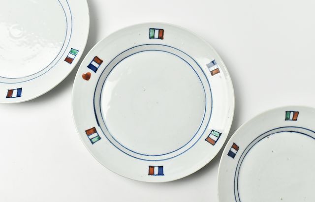 トリコロールミート皿　2枚 中尾万作 7 トリコロールミート皿 ｜ 暮らしのうつわ花田 和食器 通販