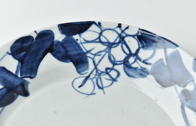 中尾万作 101 染付ぶどう文大皿 ｜ 暮らしのうつわ花田 和食器 通販