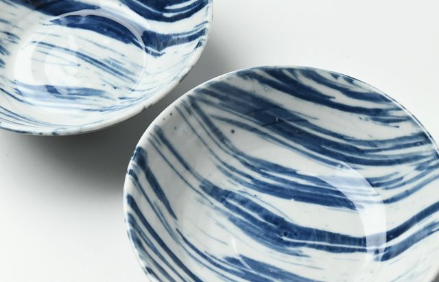 中尾万作 染付流水鉢 ｜ 暮らしのうつわ花田 和食器 通販