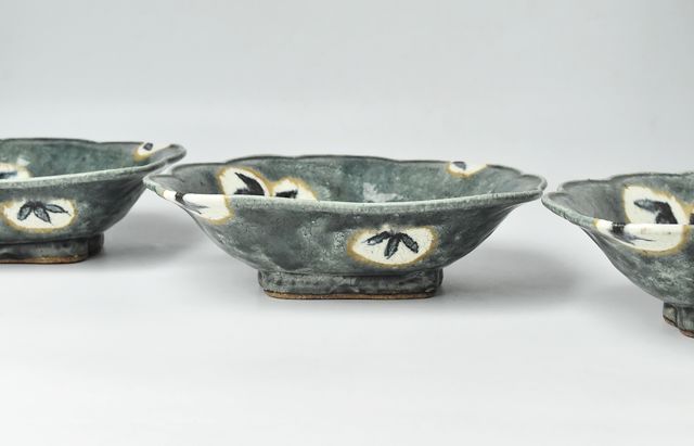 杉本太郎 23 8寸半菊鉢 竹丸緑 ｜ 暮らしのうつわ花田 和食器 通販