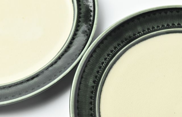 増渕篤宥 75 青釉釉象嵌リムプレート（8号） ｜ 暮らしのうつわ花田 和