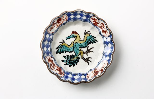 松浦コータロー 2 色絵飛翔生物輪花リム小皿（5客組） ｜ 暮らしの