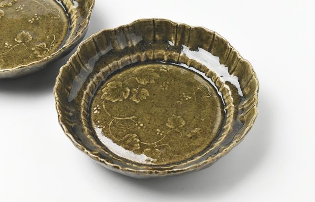 日高伸治 6B 菓子鉢 アメ緑釉 ｜ 暮らしのうつわ花田 和食器 通販