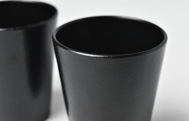 ふじい製作所 140 漆と和紙 カップ 黒 ｜ 暮らしのうつわ花田 和食器 通販