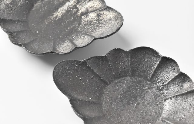 本鼈甲　菓子切　楊枝　ケーキ皿　五客セット　未使用希少品 山本哲也 6 sabi-稜花菱形小皿 ｜ 暮らしのうつわ花田 和食器 通販