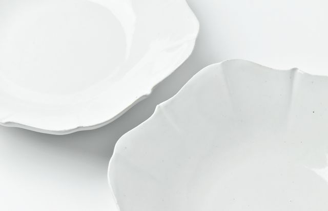 山本哲也 18 白釉稜花鉢 ｜ 暮らしのうつわ花田 和食器 通販