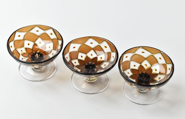 みずのみさ　モザイクコンポート　 ガラス デザートカップ　作家もの　一点もの みずのみさ 11 モザイクコンポート ｜ 暮らしのうつわ花田 和