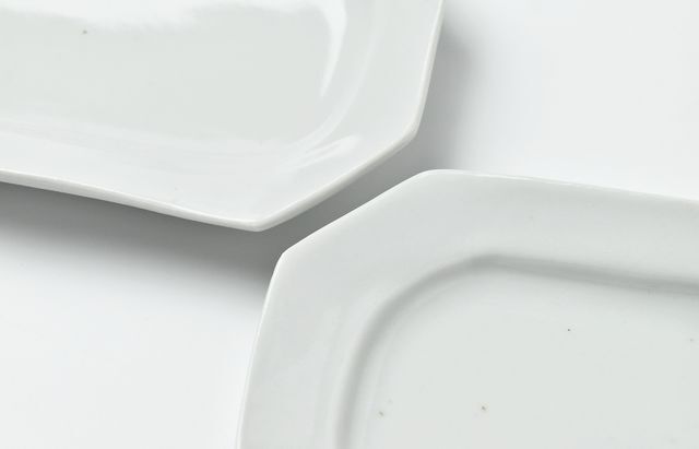 九谷青窯 1 白磁八角長皿（小） ｜ 暮らしのうつわ花田 和食器 通販
