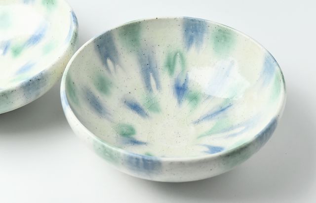 鈴木重孝 7B 青緑彩流し釉7寸鉢 ｜ 暮らしのうつわ花田 和食器 通販