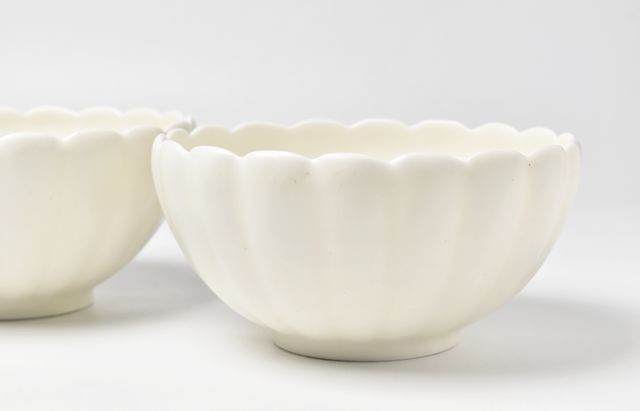 鈴木重孝 10 黄白磁6寸輪花カボチャ形鉢 ｜ 暮らしのうつわ花田 和食器