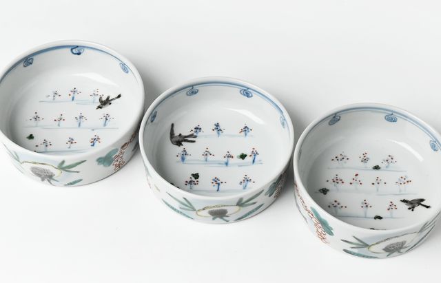 正木春蔵 色絵染附 花文銅鑼鉢 小 ｜ 暮らしのうつわ花田 和食器 通販