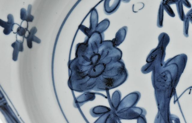 北野敏一（犀ノ音窯） 花鳥文四方切大皿 ｜ 暮らしのうつわ花田 和食器