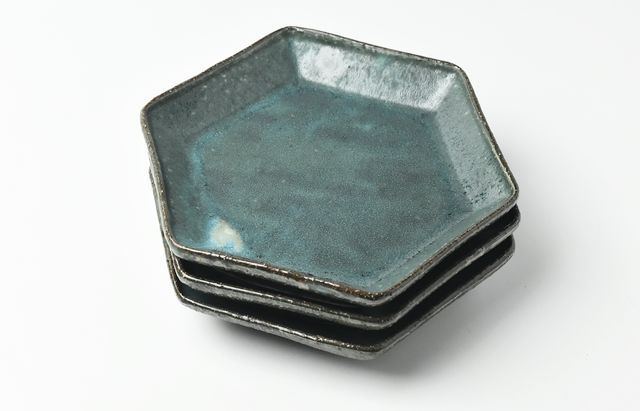 工藤和彦 95 緑粉引六角皿 ｜ 暮らしのうつわ花田 和食器 通販