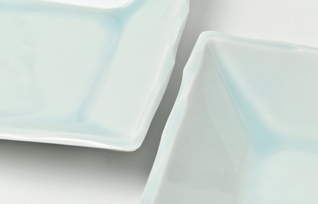 陶房独歩炎 3 青白磁四方7寸鉢 ｜ 暮らしのうつわ花田 和食器 通販