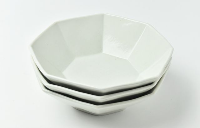 阿部春弥・みか 白磁八角鉢 ｜ 暮らしのうつわ花田 和食器 通販