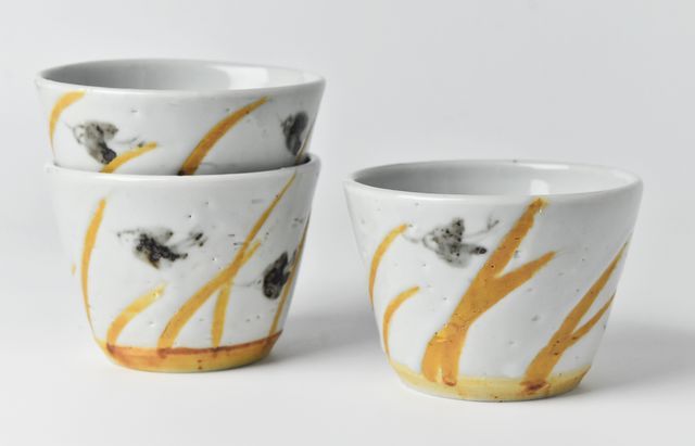 中尾万作 37 金サビ秋草ちどり向付 ｜ 暮らしのうつわ花田 和食器 通販