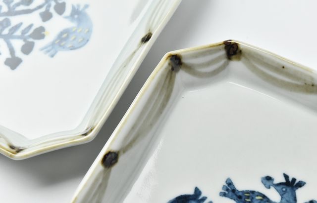 稲村真耶　稲文長々皿　４枚セット 稲村真耶 紫唐草5寸皿 | ぶどうのたね