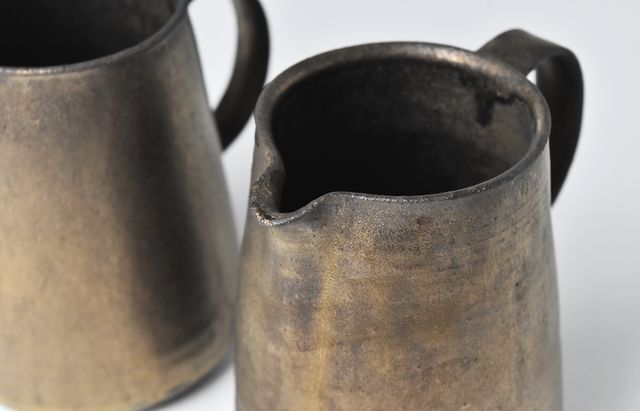 河合誓徳　弥生釉金彩瓶 2025公式店舗 河合誓徳 弥生釉金彩瓶 工芸品 - 工芸品