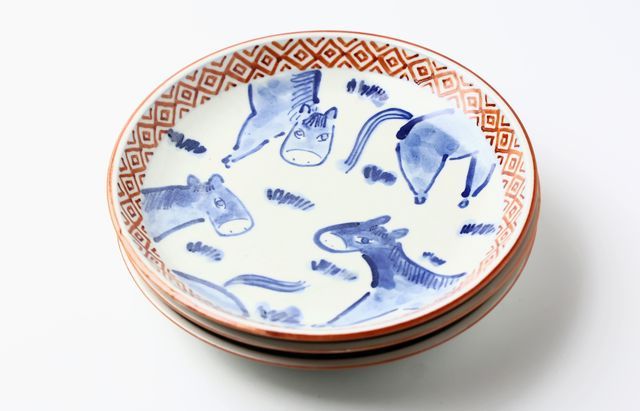 松浦ナオコ 2A 馬の染付6.5寸皿 ｜ 暮らしのうつわ花田 和食器 通販