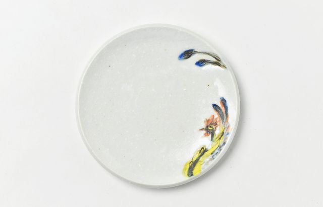 松本郁美 3E 貫入灰釉色絵蓋碗（舞楽人） ｜ 暮らしのうつわ花田 和