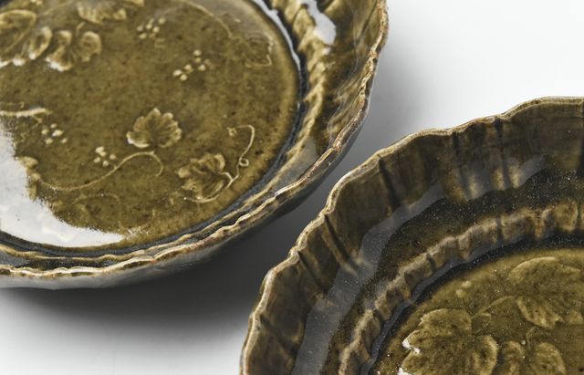 日高伸治 6B 菓子鉢 アメ緑釉 ｜ 暮らしのうつわ花田 和食器 通販