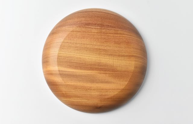 ふじい製作所　1点もの　欅丸盆 径24cmふじい製作所 切立盆 欅けやき丸盆お盆