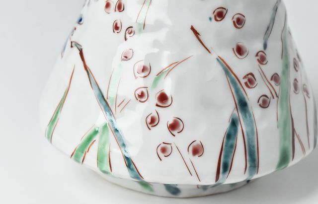 古川桜 63 花器4（色絵ムシカリ） ｜ 暮らしのうつわ花田 和食器 通販