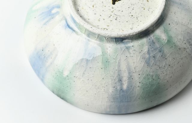 鈴木重孝 7A 青緑彩流し釉7寸鉢 ｜ 暮らしのうつわ花田 和食器 通販