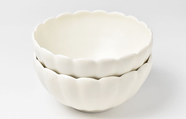 鈴木重孝 10 黄白磁6寸輪花カボチャ形鉢 ｜ 暮らしのうつわ花田 和食器