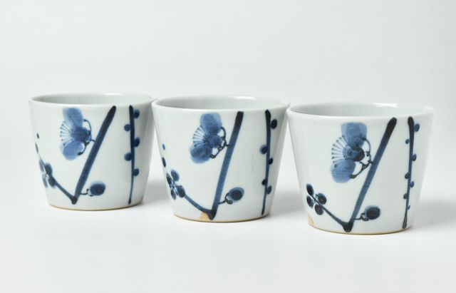 須谷窯 そば猪口 梅文 ｜ 暮らしのうつわ花田 和食器 通販