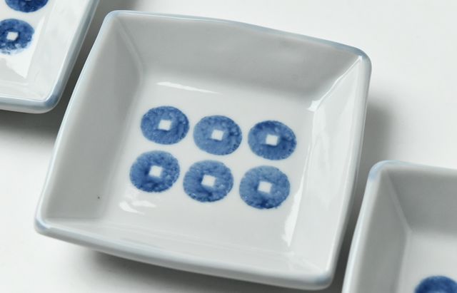 花田 角小皿 六文銭 ｜ 暮らしのうつわ花田 和食器 通販