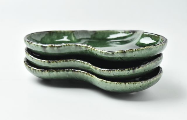 季更器窯 織部松皿 ｜ 暮らしのうつわ花田 和食器 通販